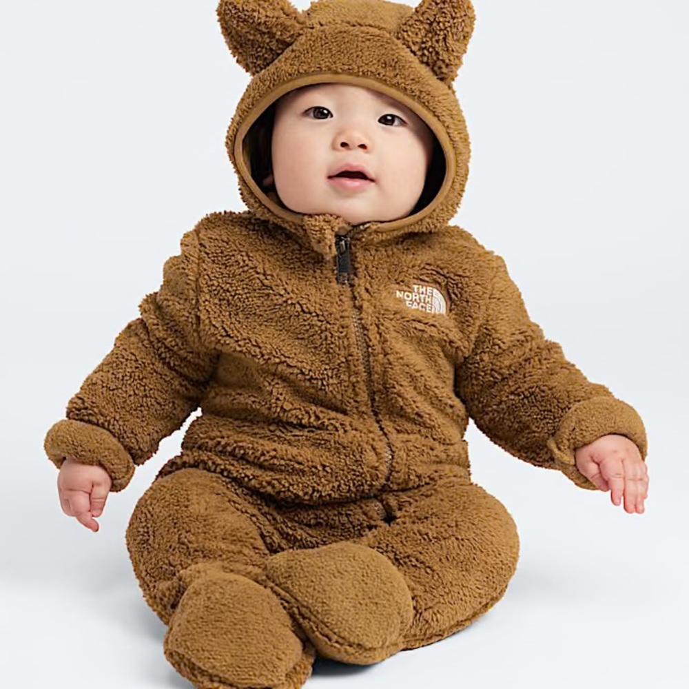 The North Face Cozy Brown Fleece Footie